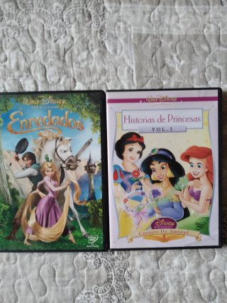2 DVDs Disney:Enredados+ Historias de Princesas.