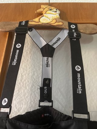 Pantalón de Nieve Negro con Tirantes para 14 años
