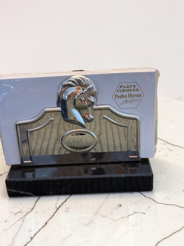 Portacartas Pedro Durán Plata Firmada