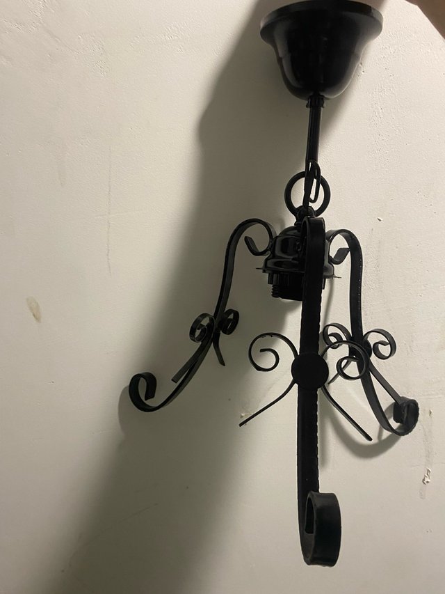 Lampada a Sospensione in Ferro Battuto