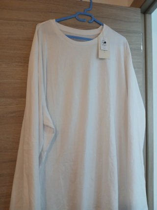 Camiseta Blanca Manga Larga Hombre 6XL