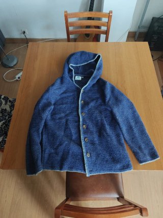 Chaqueta Lana Mujer Talla S/M Azul