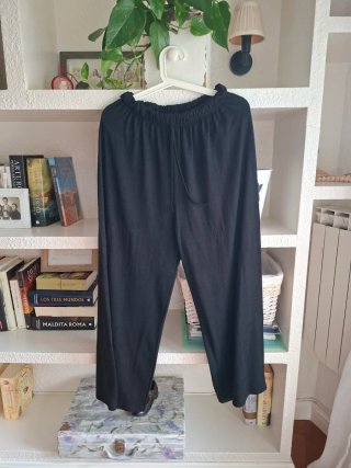 Pantalón de punto negro talla única