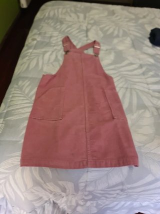 Peto vaquero rosa niña talla 9-10