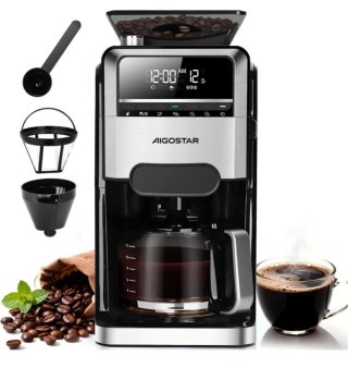 Cafetera Aigostar con Molinillo Integrado