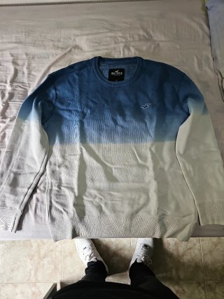 Sudadera Hollister Talla S Degradado Azul/Blanco
