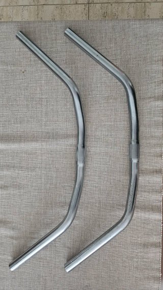 Manillar de bicicleta cromado