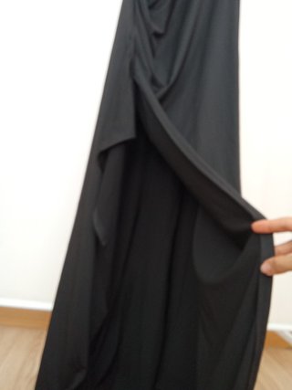 Vestido Largo Negro Elegante Fluido