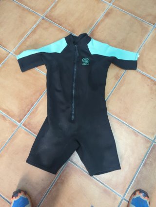 Traje de Neopreno Mahalo Negro y Turquesa