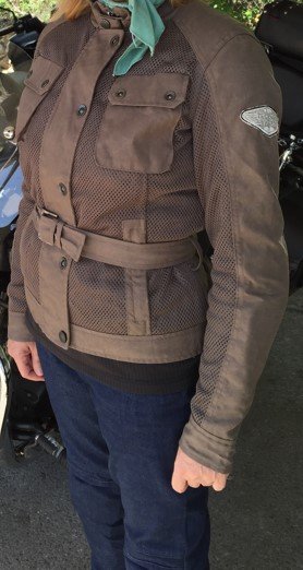 Chaqueta moto verano mujer marrón  TUCONO URBANO