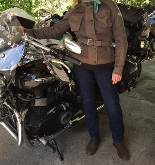 Chaqueta moto verano mujer marrón  TUCONO URBANO