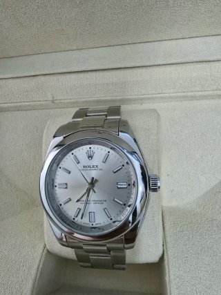 Reloj Rolex Oyster Perpetual Plata com caja Rolex