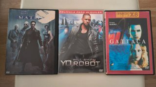 Pack 3 Películas DVD: Matrix, Gattaca, Yo, Robot