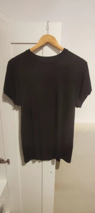 Camiseta punto Zara Talla S Negra