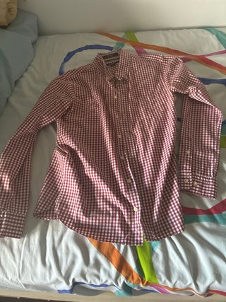 Camisa Gant Cuadros Rojo y Blanco