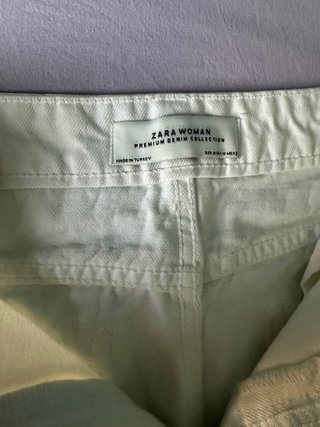 Falda vaquera blanca Zara talla M
