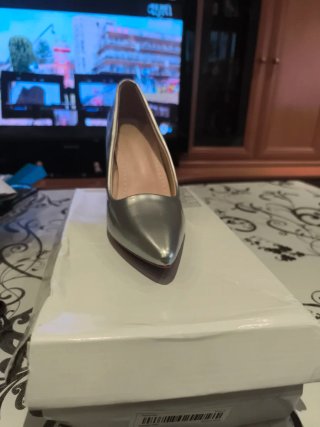 Zapatos de fiesta plateados talla 41