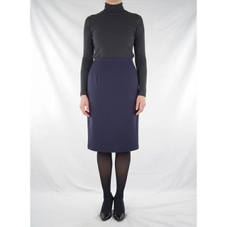 Gonna Donna Blu W33 XL Dritta In Lana Vergine
