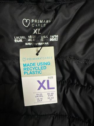 Chaleco acolchado negro talla XL