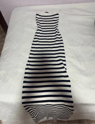 Vestido largo de rayas