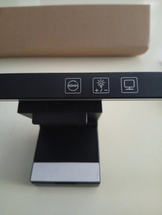 Lámpara LED de Pantalla Negra y Plateada