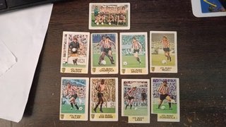 Lote 9 Cromos Fútbol en Acción 1977 Athletic