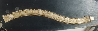 Pulsera vintage dorada con eslabones