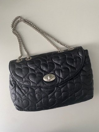 Bolso piel negro Twin-Set