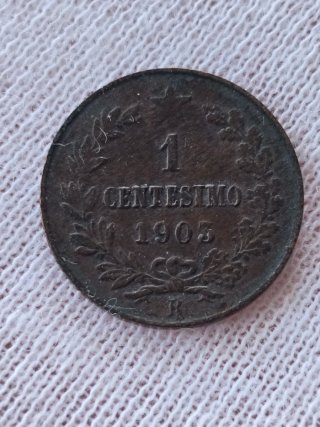 Moneda de 1 Centesimo 1903 Reino de Italia