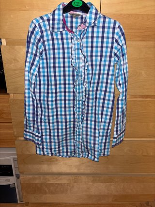 Camisa cuadros azul y blanco