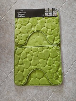 Tappeto bagno verde