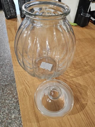 Barattolo in vetro con coperchio 32 cm