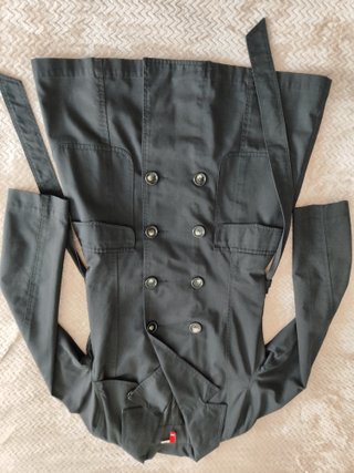 Gabardina H&M Talla S Negra