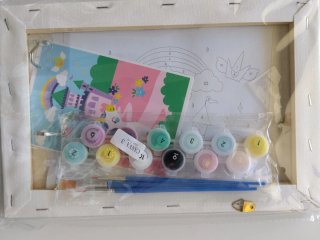 Kit Pintura por Números Lienzo castillo unicornio