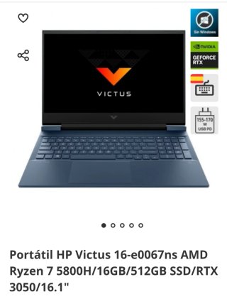 Portátil Gaming HP Victus 16
