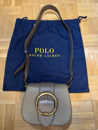 Bolso Polo Ralph Lauren Piel Beige Hebilla