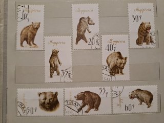 Francobolli Albania 1965 Serie Orsi (Fauna)