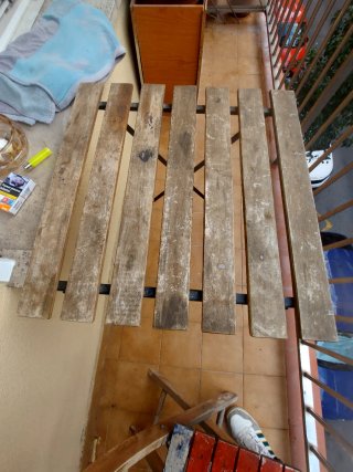 Tavolo e Sedia Pieghevole da Balcone in Legno