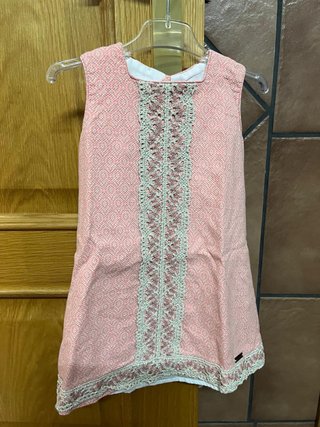 Vestido niña rosa con encaje marca Tartaleta
