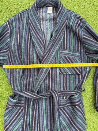 Bata de Hombre Azul con Rayas Verdes Talla M