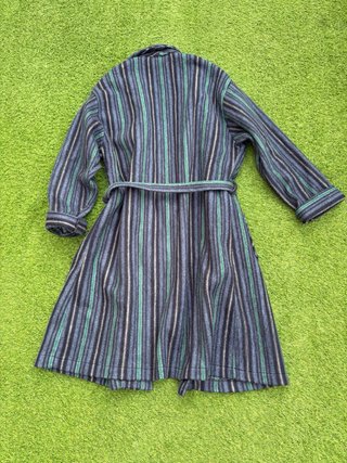Bata de Hombre Azul con Rayas Verdes Talla M