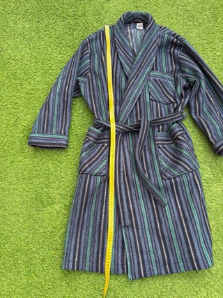 Bata de Hombre Azul con Rayas Verdes Talla M