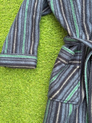 Bata de Hombre Azul con Rayas Verdes Talla M