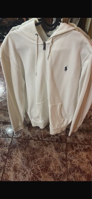 Sudadera Polo Ralph Lauren Blanca Cremallera
