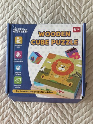Puzzle de Cubos de Madera 6 en 1