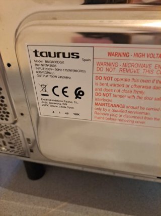 Microondas Encastrable Taurus