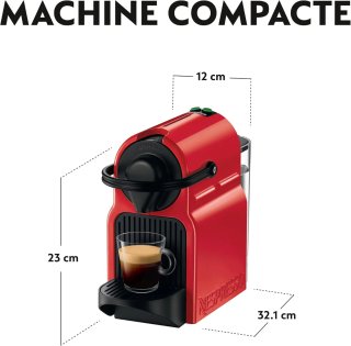 Cafetera Nespresso Inissia Ruby roja
