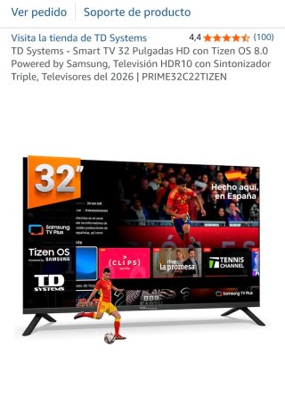 Smart TV TD Systems 32 HD Tizen OS Samsung