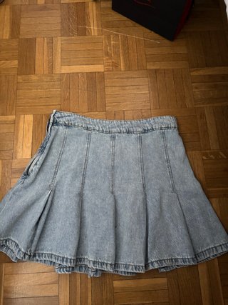 Falda vaquera plisada