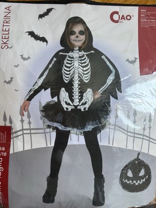 Disfraz de Esqueleto para Niña talla 7-10